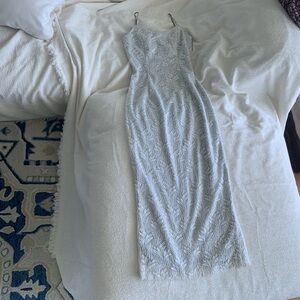 Elegant White Textured Dress